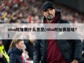 nba附加赛什么意思(nba附加赛是啥?)