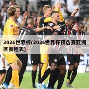 2026世界杯(2026世界杯预选赛亚洲区赛程表)